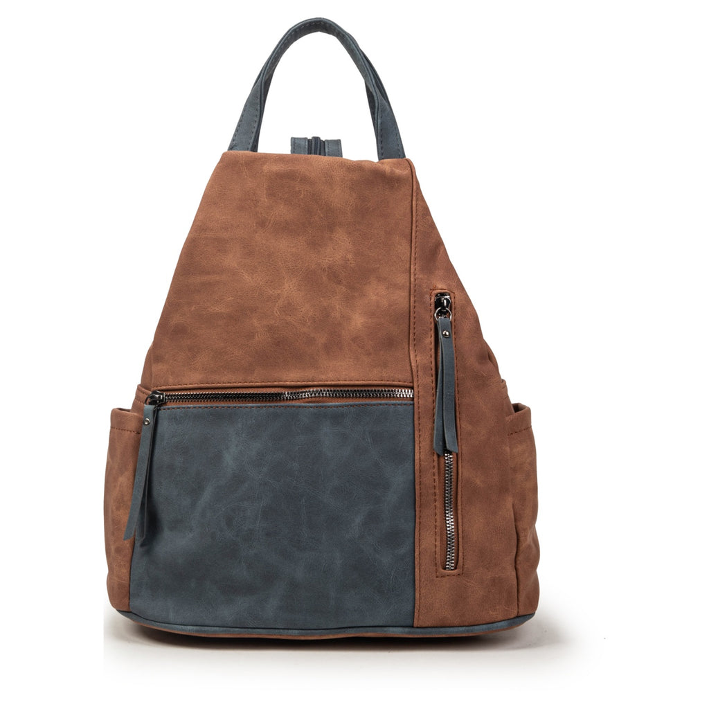 Unisex Color-Blocked Convertible Multi-Color Backpack